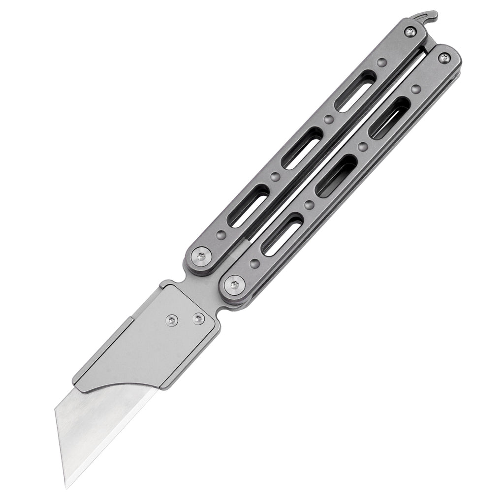 TGQ19 Titanium Stonewash Pocket Folding Utility Cutter