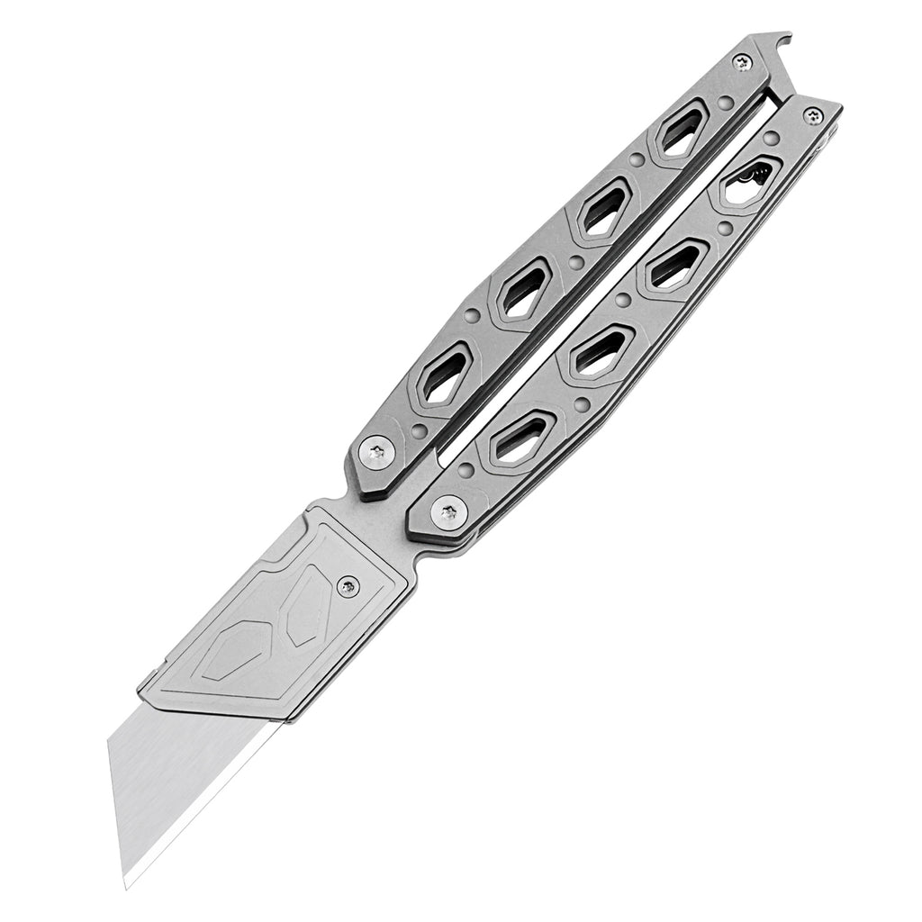 TGQ49 Titanium Stonewash Pocket Folding Utility Cutter