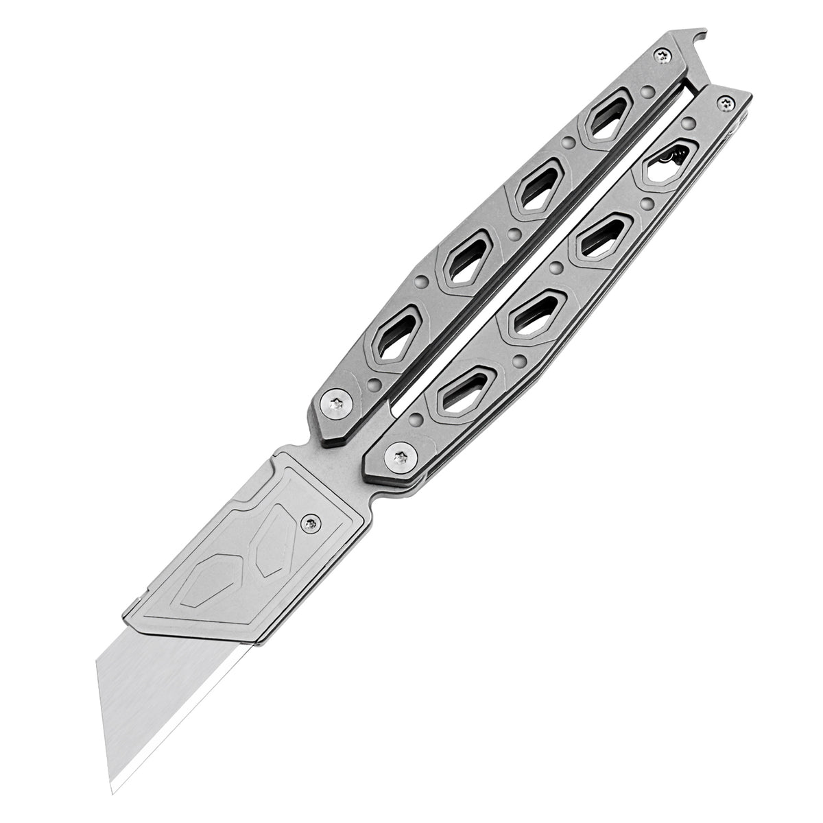 TGQ49 Titanium Stonewash Pocket Folding Utility Cutter