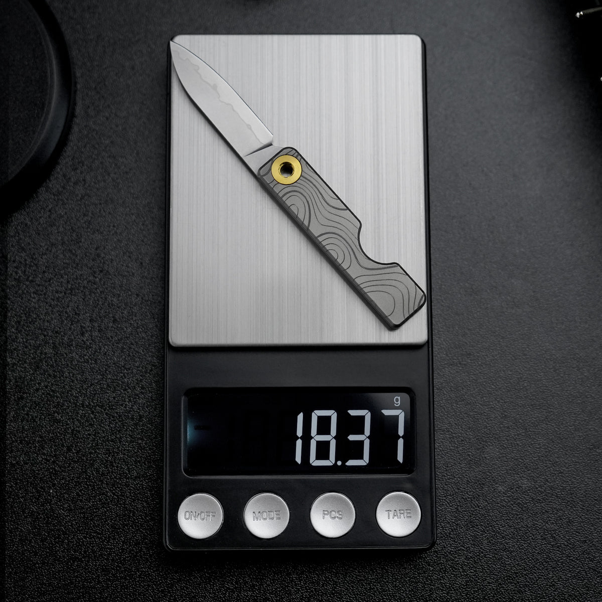 TGQ58 Grey Topo Pattern Titanium VG10 Steel Mini Folding Cutter