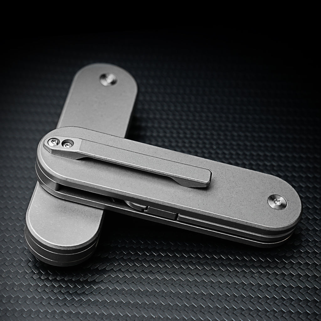 TGQ40 Titanium Stonewash Pocket Folding Utility Cutter