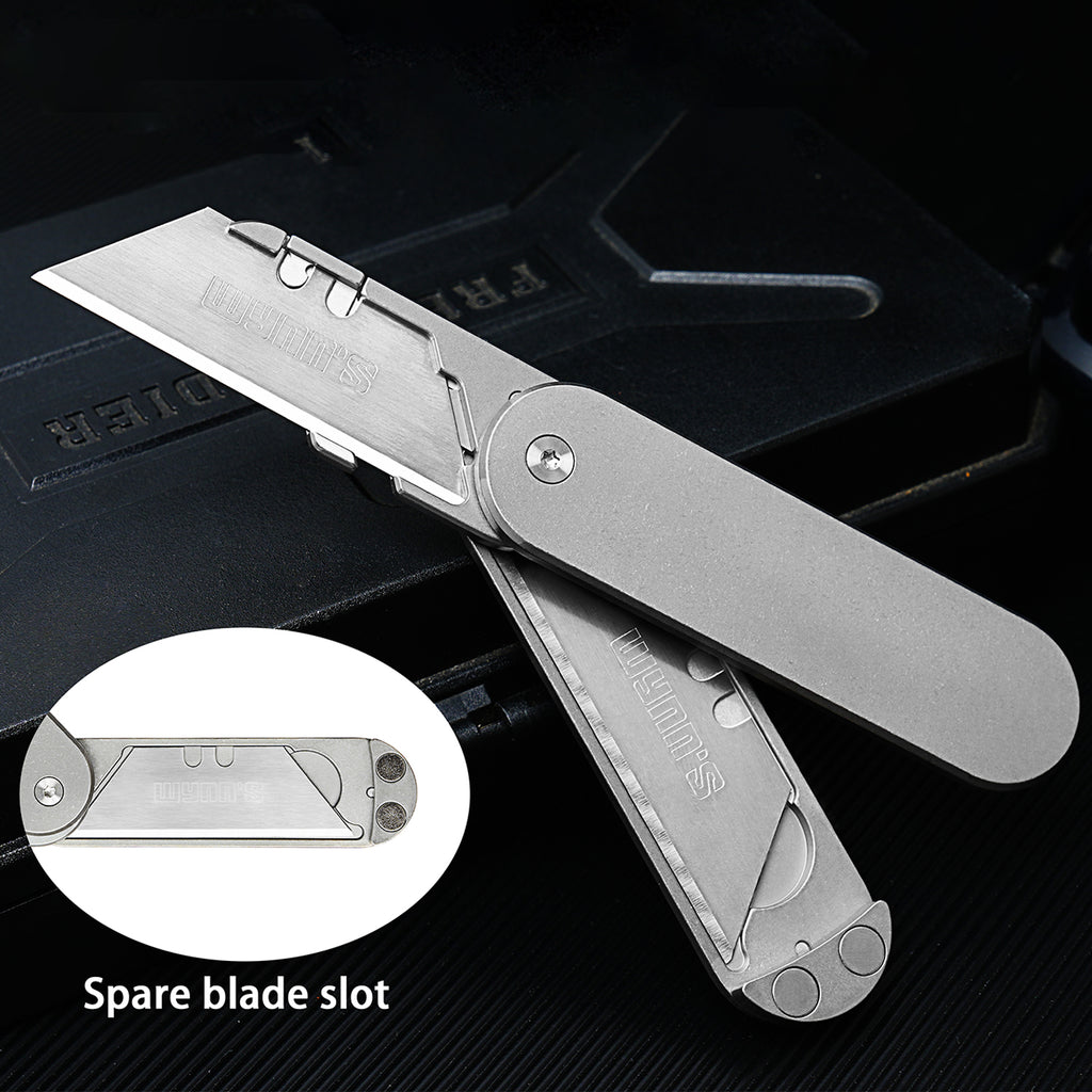 TGQ40 Titanium Stonewash Pocket Folding Utility Cutter