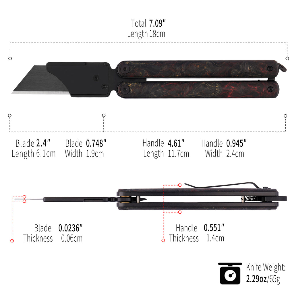 TGQ19 Pro Carbon Fiber & Titanium Multi-function Utility Cutter