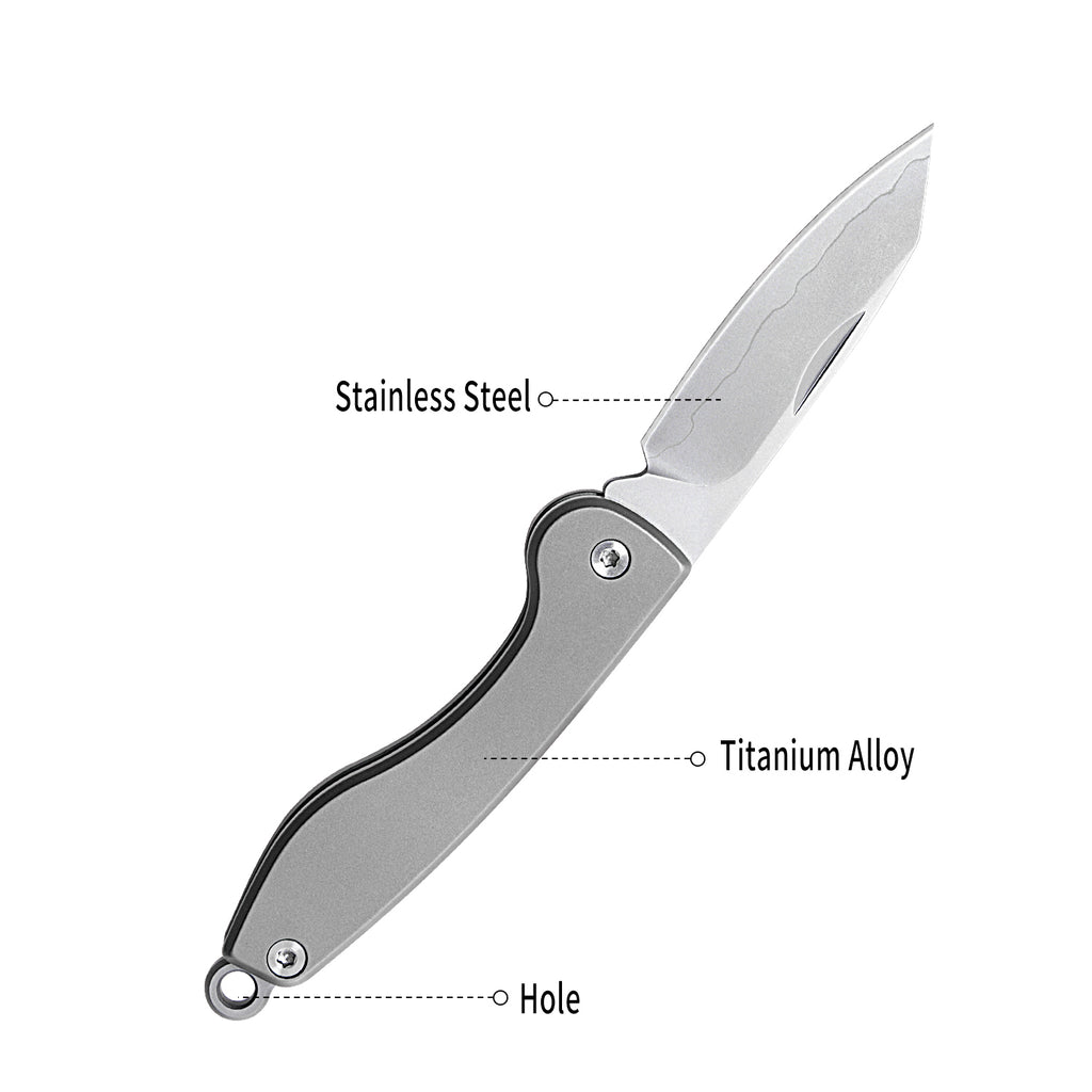 TGQ45 Titanium Sandblasting Mini Folding Cutter