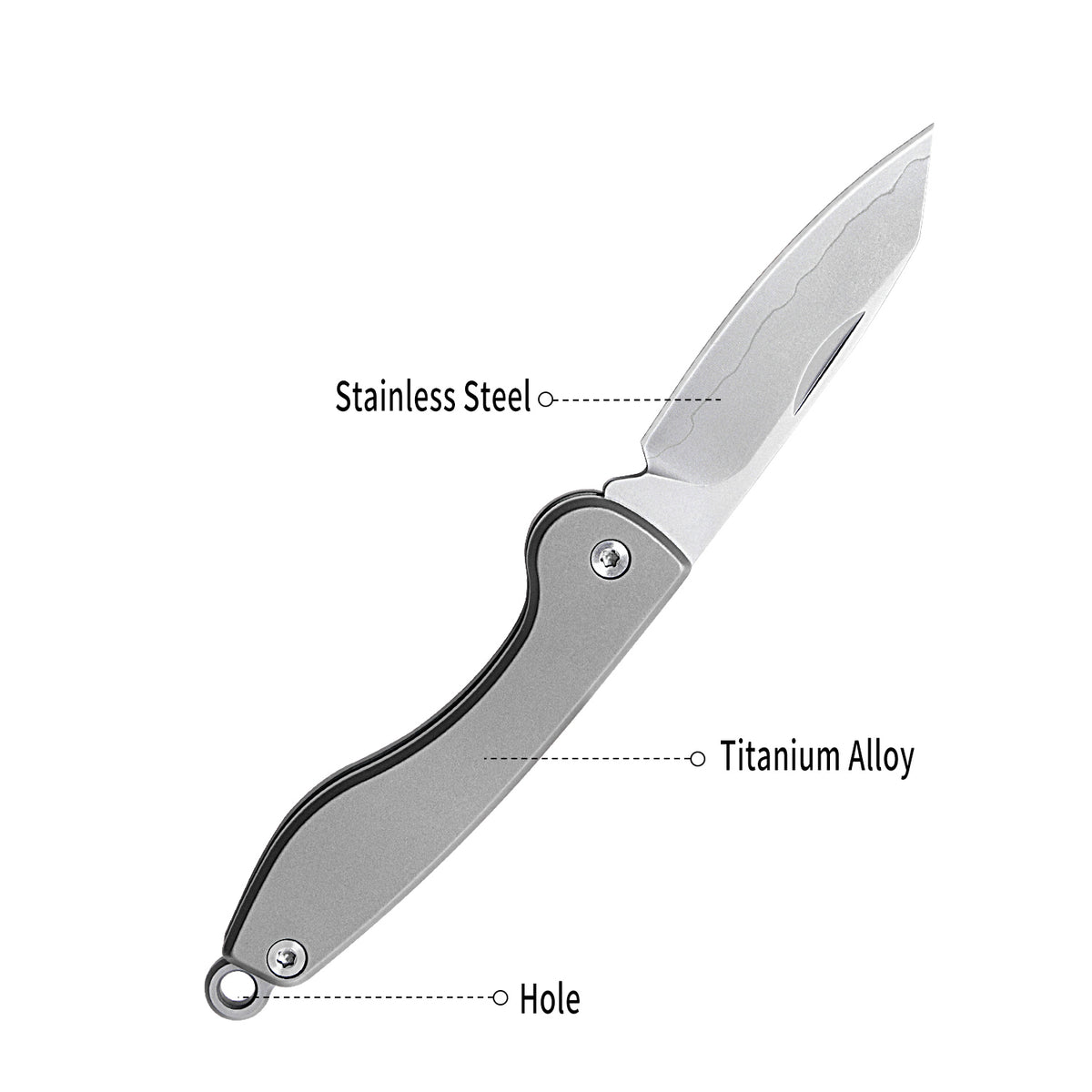 TGQ45 Titanium Sandblasting Mini Folding Cutter