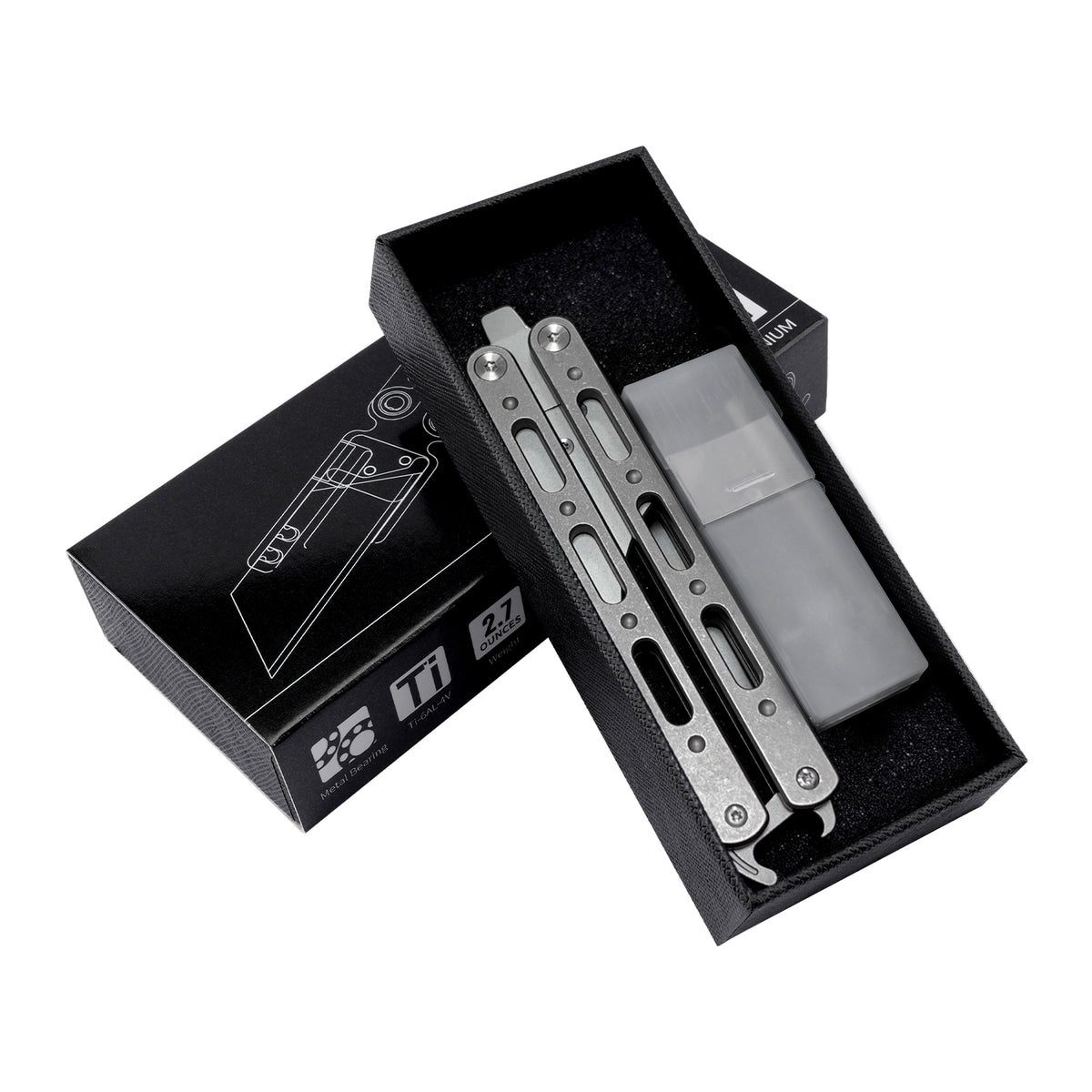 TGQ19 Titanium Stonewash Pocket Folding Utility Cutter