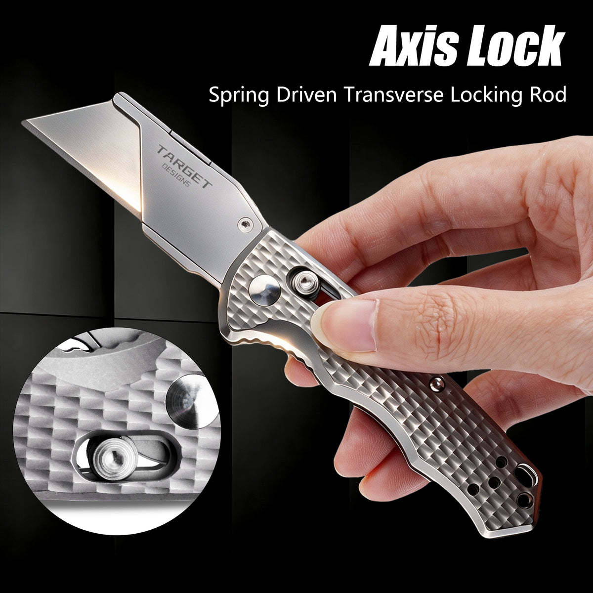 TGQ53 Titanium Diamond Texture Folding Utility Cutter