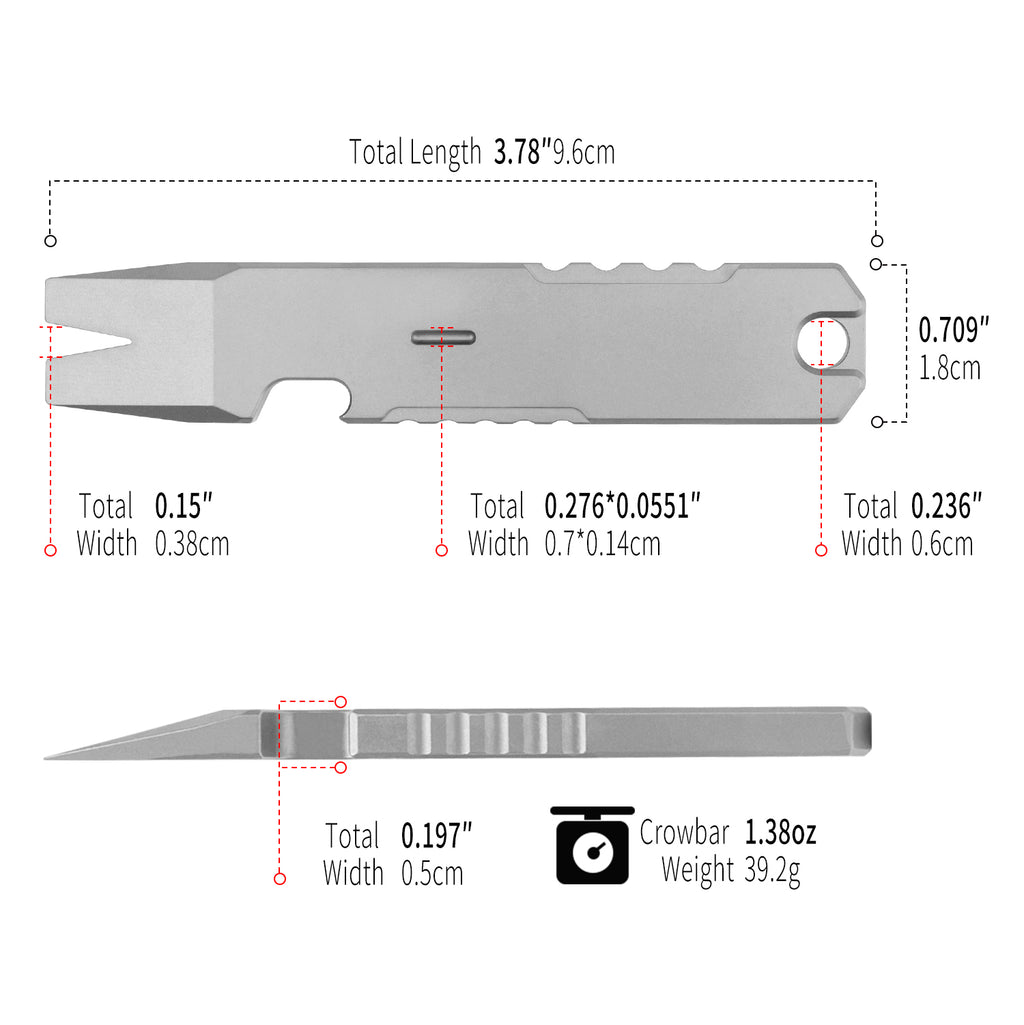 WC01A Titanium Alloy Pry Bar