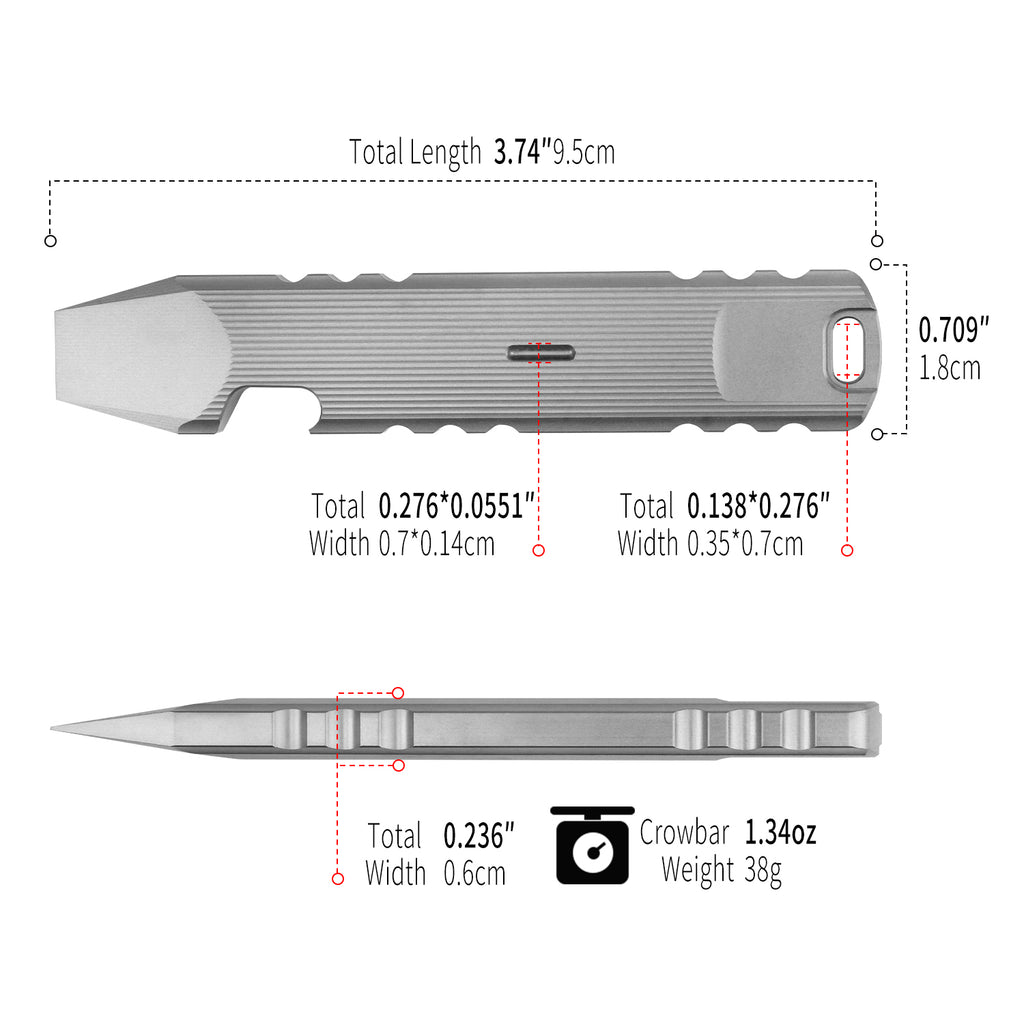 WC01E Titanium Alloy Pry Bar