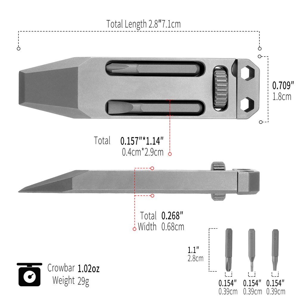 TGZUO チタン合金 EDC ポケットマルチツール TGFC07