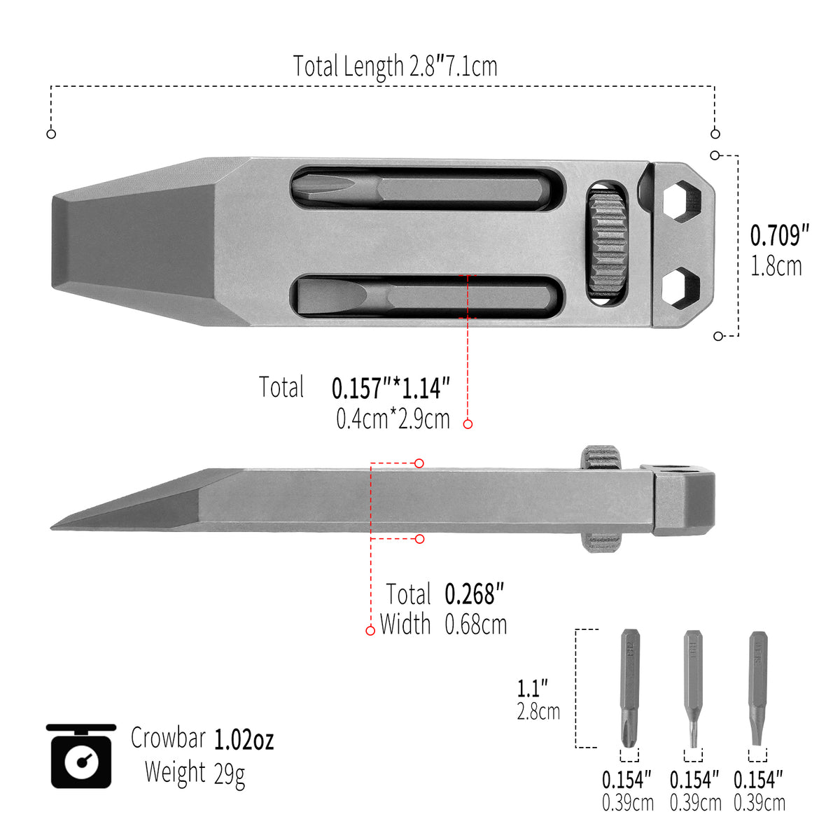 TGZUO チタン合金 EDC ポケットマルチツール TGFC07