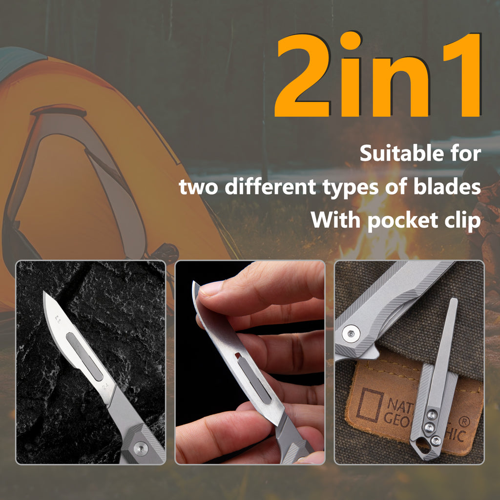 TGQ29 Titanium Stonewash Pocket Folding Cutter