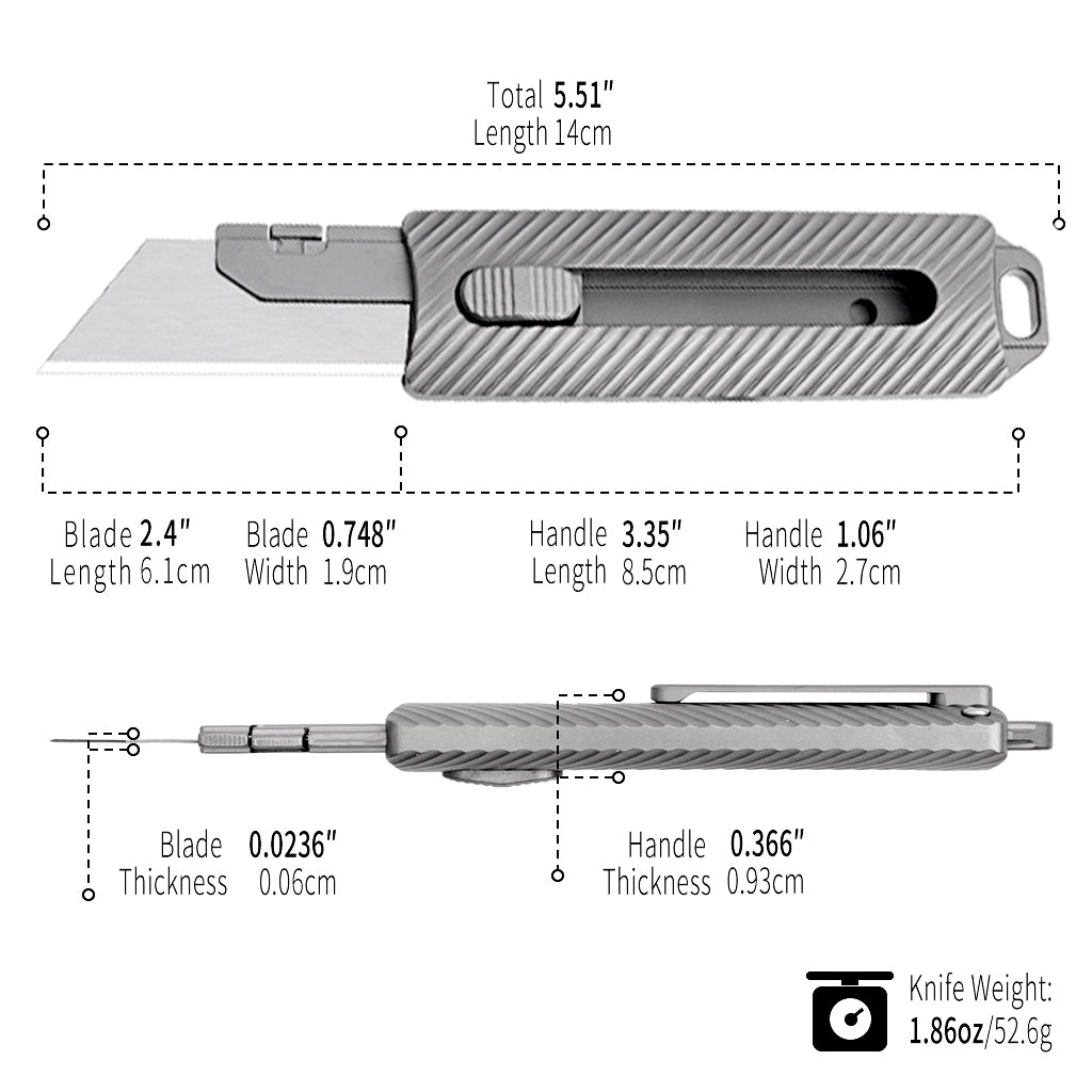 TGFK36 Titanium Fluted Texture Pocket Utility Cutter