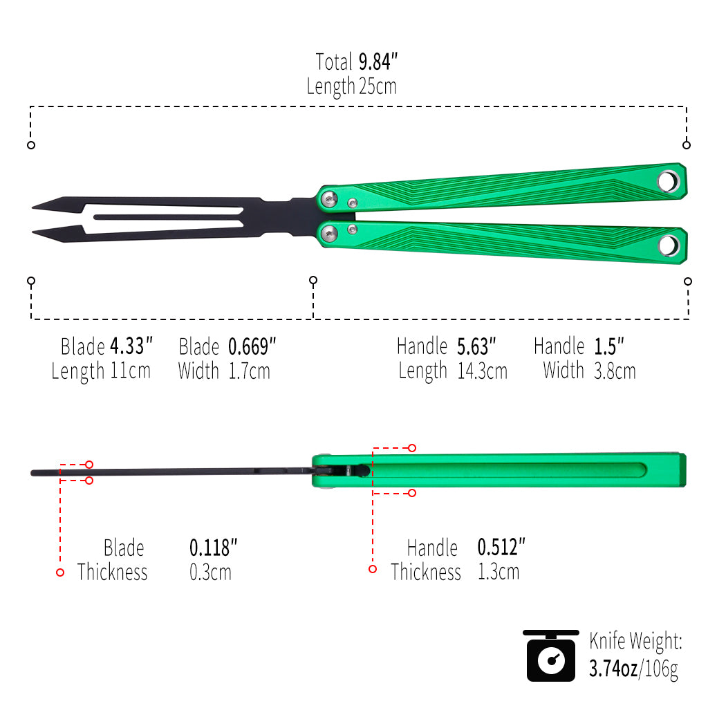 Green Tuning Fork - Aluminum Alloy Trainer