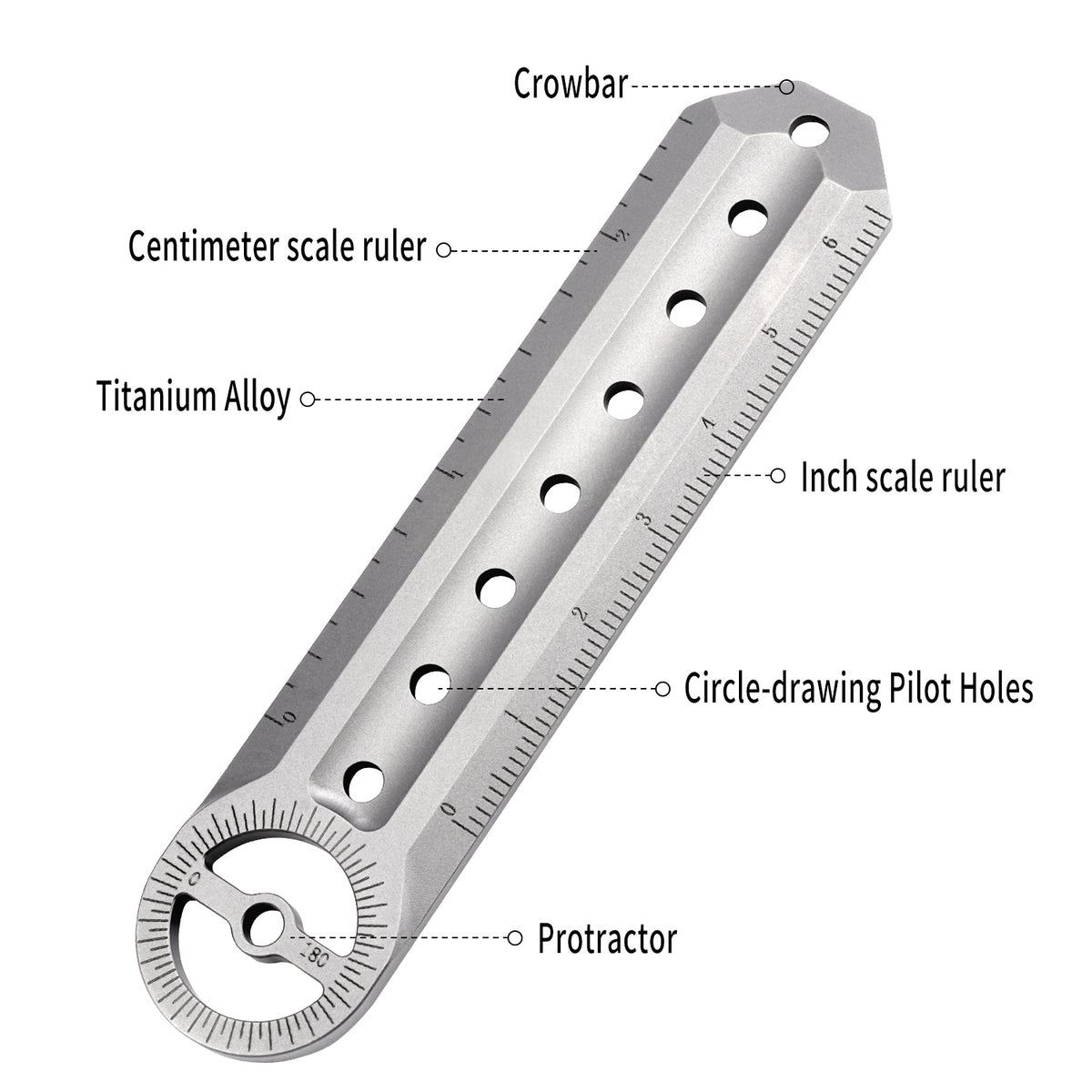 TGS01 Titanium Alloy Multi‑Tool Ruler