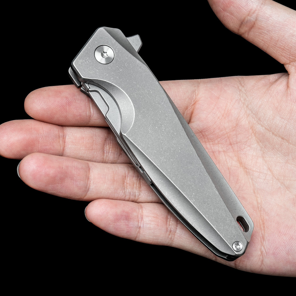 TGQ28 Titanium Stonewash Pocket Folding Utility Cutter