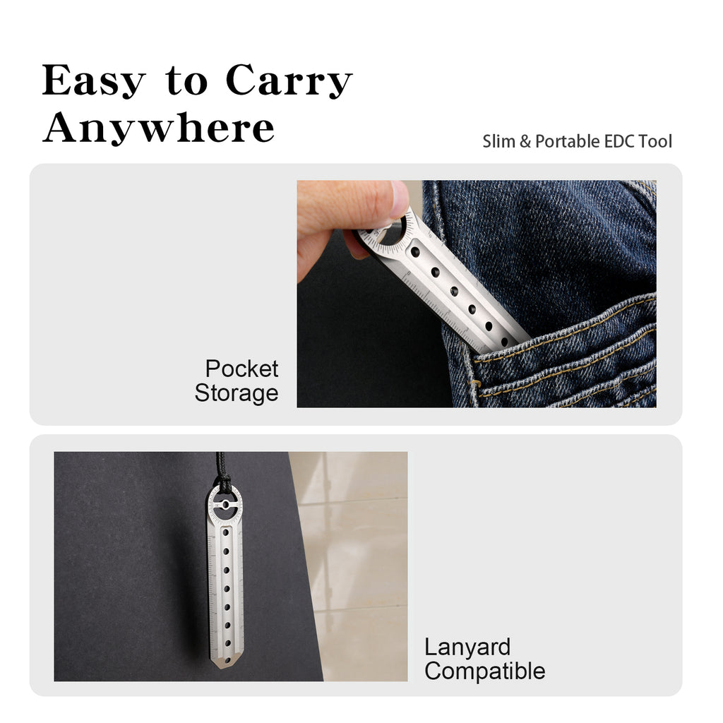 TGS01 Titanium Alloy Multi‑Tool Ruler