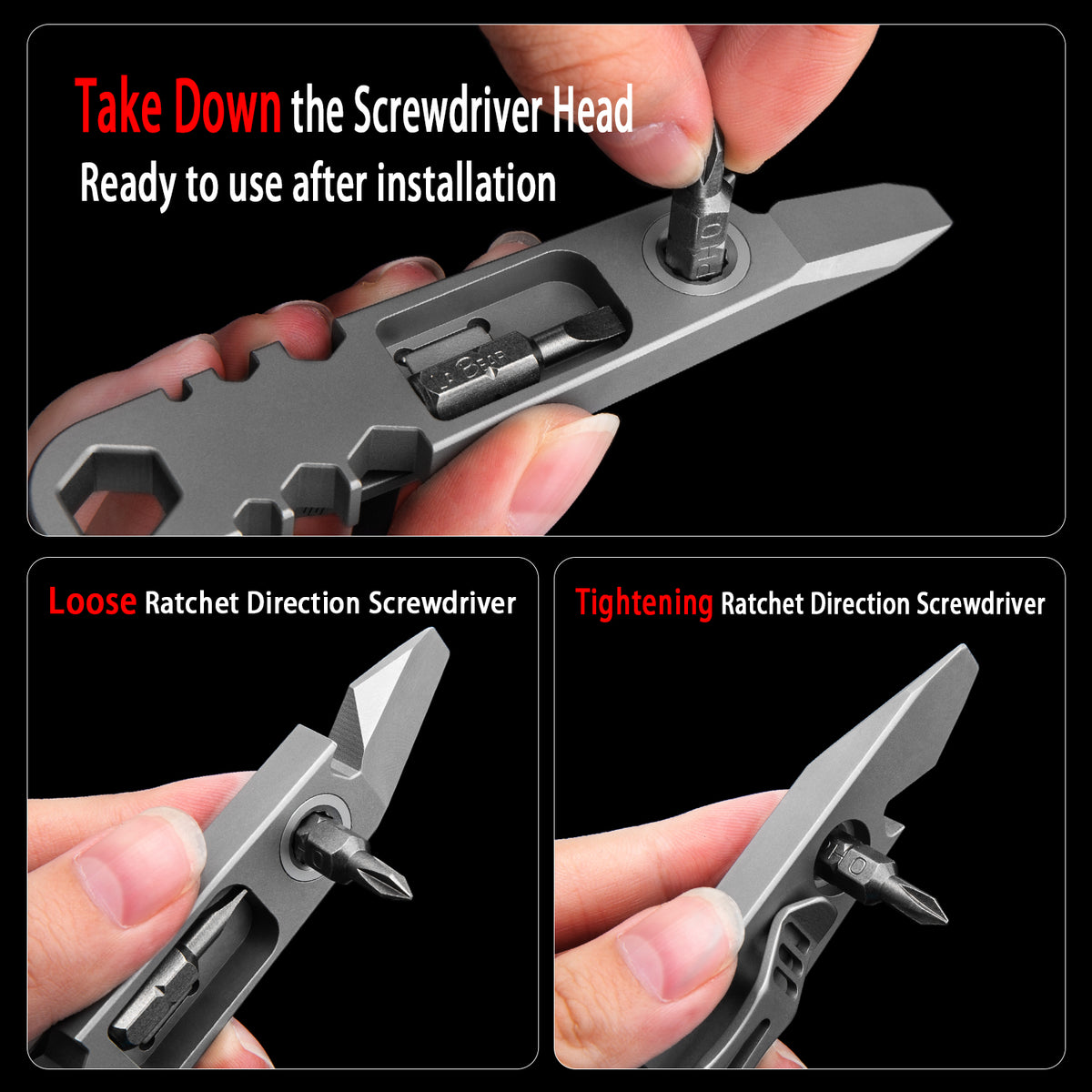 TGFC05 Titanium Alloy EDC Pry Bar Multi‑Tool
