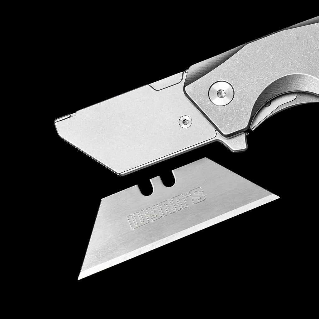 TGQ28 Titanium Stonewash Pocket Folding Utility Cutter