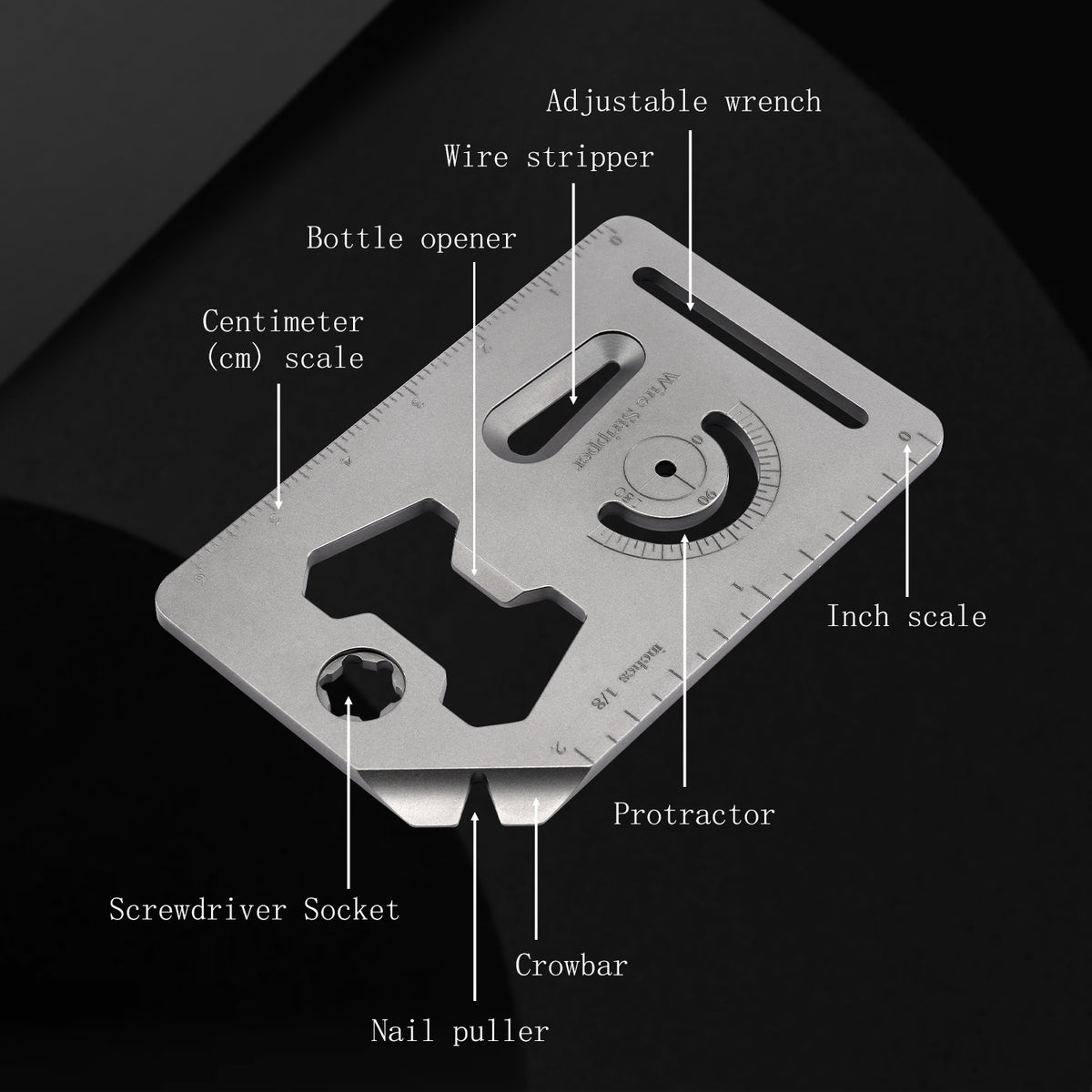TGS02 Titanium EDC Multi‑Tool Card