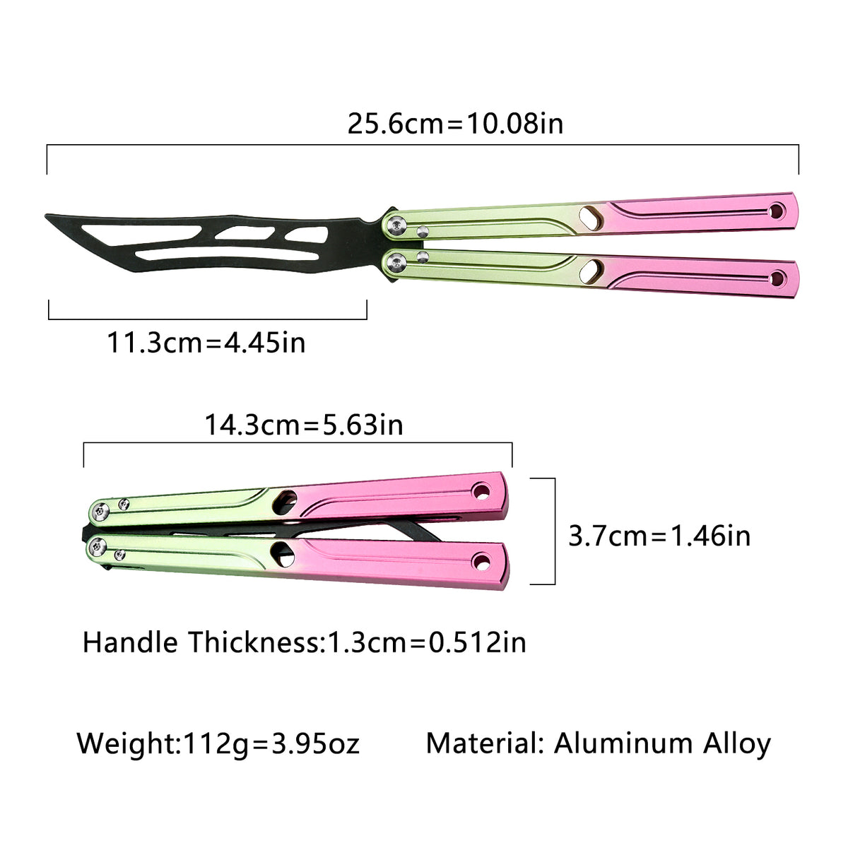LG09 Pink Green Gradient - Aluminum Alloy Trainer